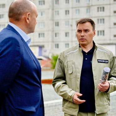 Глава города проверил ход благоустройства общественных пространств в Талнахе