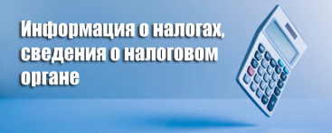 Информация о налогах, сведения о налоговом органе