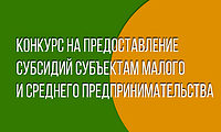 Конкурс на предоставление субсидии субъектам малого и среднего предпринимательства на реализацию инвестиционных проектов в приоритетных отраслях